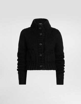 Dolce & Gabbana Virginwool And Cashmere Cardigan - Woman Sweaters And Cardigans Black 40