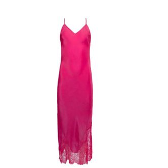 Gold Hawk Gh 842Pink Maxi Jurk - Dames - Maxi kleedjes - Roze - L - Polyester - Kleedjes