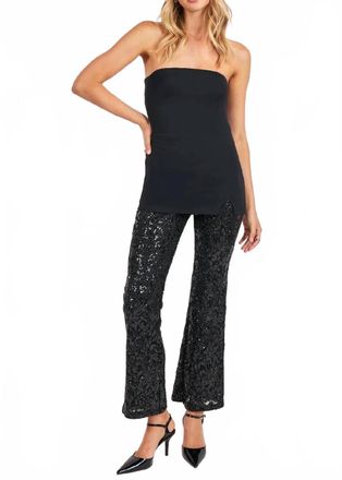 Sadie & Sage Stardom Strapless Sequin Jumpsuit In Black