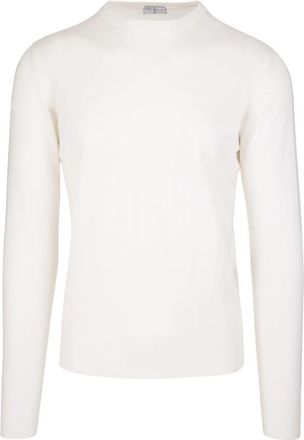 Fedeli Milionaire Crew Neck Pullover - Heren - Cashmere truien - Wit - 4XL - Kasjmier - Truien & Vesten