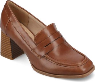Journee Collection Malleah Loafer Pump in Brown at Nordstrom Rack, Size 8.5