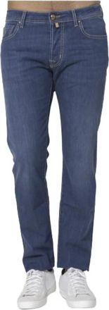 Jacob Cohen Bard Slim-fit Jeans - Heren - Slim Fit Jeans - Blauw - W34 - Leer - Jeans