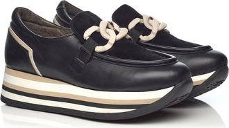 Softwaves Womens Cala Combi Slip-On Loafer In Black