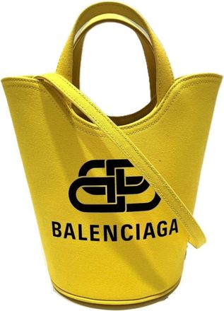 Balenciaga Yellow Canvas Tote Bag (Pre-Owned)