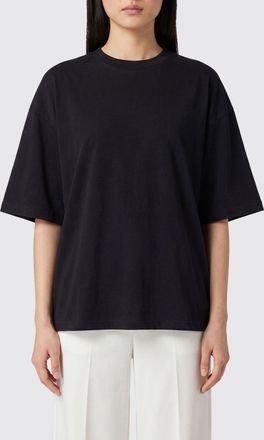Tela T-shirt relaxed fit in cotone con scollo a girocollo e spalle cadute