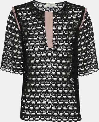 Sandro Black Sheer Top
