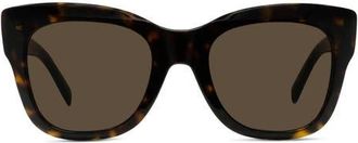 Givenchy City 53mm Gradient Geometric Sunglasses in Dark Havana /Brown at Nordstrom