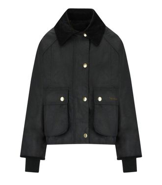 Barbour Beadnell Wax Black Cropped Jacket
