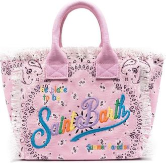 MC2 Saint Barth Colette strandtas met geborduurd logo - Roze