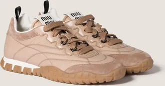 Miu Miu Tyre technical fabric and suede sneakers