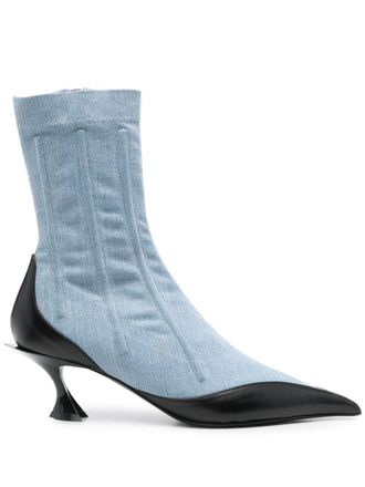 MUGLER Denim laarzen - Blauw