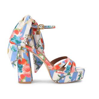 Kurt Geiger Womens Brixton Platform Sandals - White Fabric - Size UK 4