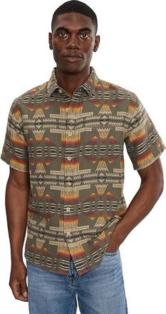 Pendleton Gateway Chamois Shirt Short Sleeve Mens Clothing Ponderosa Green : 2XL, Chamois/Cotton