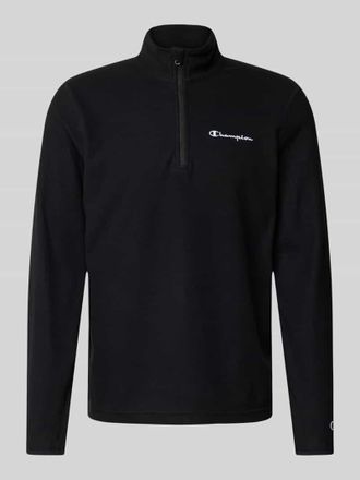 Champion Fleecepullover mit Label-Stitching in Black, Gr&ouml;&szlig;e L