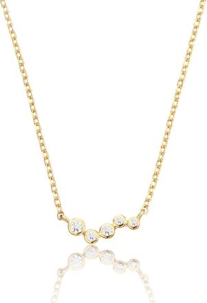 Lily & Roo Gold Diamond Style Wave Necklace