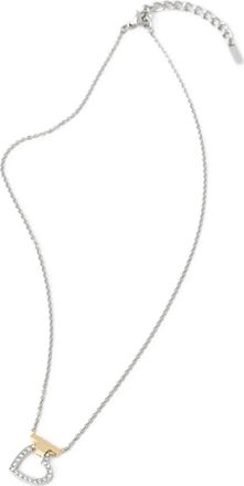 Trussardi heart-pendant necklace - Zilver