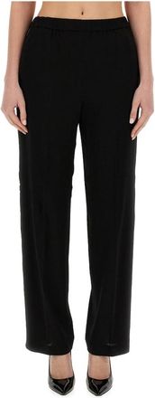 Fabiana Filippi Viscose Broek - Dames - Straight fit broeken - Zwart - S - Broeken
