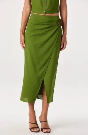 ASTR the Label Onyx Midi Skirt in Green at Nordstrom, Size X-Small