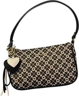 Nanette Lepore Womens Elegant Patterned Bag In Black And Cream