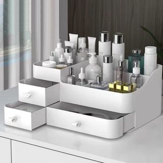 OEM Organizador De Maquillaje Grande Con 3 Cajones Y 8 Compartimentos, Para Joyas, Brochas, Pintalabios Y Cremas