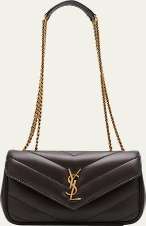 Saint Laurent Loulou Small YSL Shoulder Bag in Quilted Leather