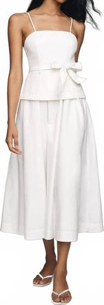 En Saison Samantha Bow Midi Dress In White