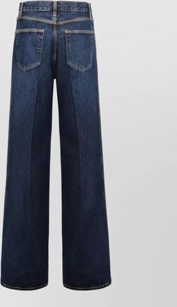 Frame Denim wide leg jeans cuff detail
