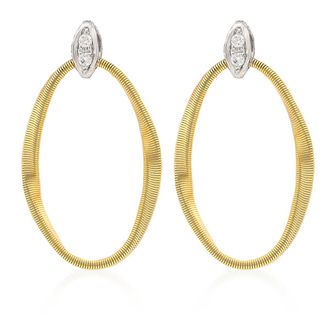 Marco Bicego Marrakech Onde Collection 18K Yellow Gold And Diamond Link Stud
