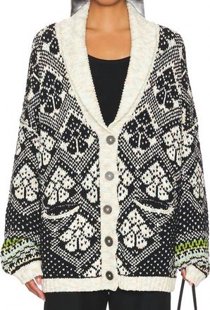 Free People Sasha Cardigan In Onyx Blossom