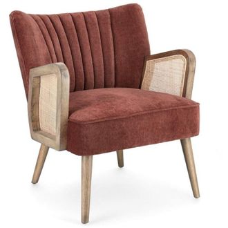 BIZZOTTO Poltrona Virna per interno, Struttura In Legno Di Pino e Compensato 64 x 71 x 79h cm -Mustard