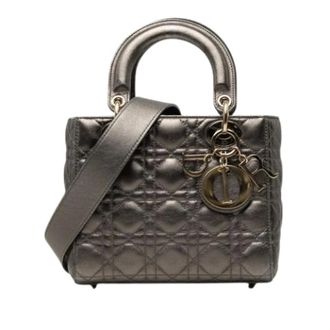Dior Pre-owned Lady Dior - Dames - Pre-owned - Grijs - Maat: ONE Size Leer