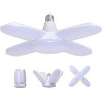 OEM L&aacute;mpara De Garaje E27 De 60 W, Luz Blanca Fr&iacute;a 6500 K 6800 Lm, L&aacute;mpara De Taller Flexible Con 4 Paneles Ajustables, L&aacute;mpara De Techo Led, Para Garajes