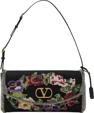 Valentino Garavani Black DeVain Small Shoulder Bag