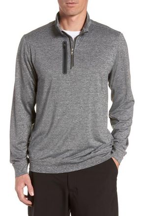 Cutter & Buck Stealth Quarter Zip Pullover in Elemental Grey at Nordstrom, Size 2Xb