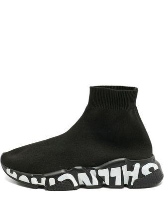 Balenciaga High-top sneakers van stretch stof - Zwart