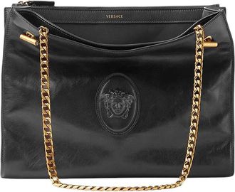 Versace Black Cabine Large Shoulder Bag