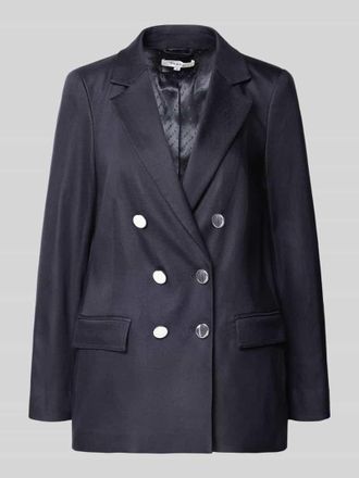 Comma Regular Fit Blazer mit Pattentaschen in Marine, Gr&ouml;&szlig;e 34