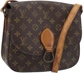 Louis Vuitton Pre-owned Monogram Canvas Schoudertas - Dames - Vintage Schoudertas - Bruin - ONE Size - Leer - Vintage