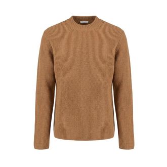 Malo Maglione Girocollo a Costine Lavorato a Maglia - - Knitwear - Uomo - Marrone - L