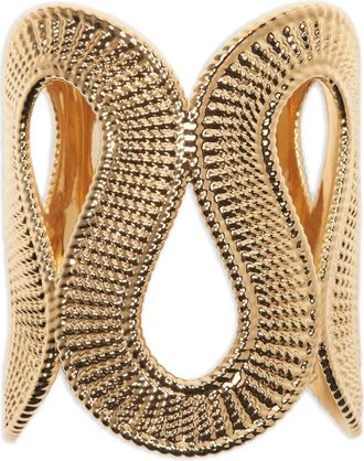 Carolina Herrera Bracciale rigido ondulato - Oro
