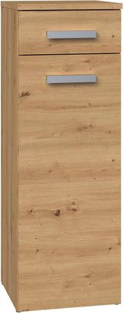 Hucoco Hucoco - Jokke - Mueble De Cuarto De Ba&ntilde;o 1 Puerta + 1 Caj&oacute;n - 30x30x85cm - Columna Baja De Almacenaje Para Cuarto De Ba&ntilde;o