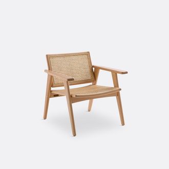 La Redoute Interieurs Fauteuil in beukenhout en vlechtwerk, Lons