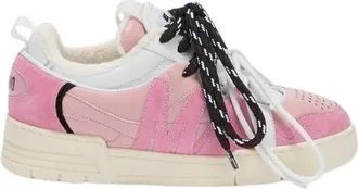 Moschino Schoenen, Dames, Roze, 40 EU, Leer, Sneakers van kalfsleer en su&egrave;de