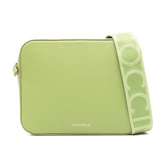 Coccinelle Cross Body Bags, female, Green, Size: ONE SIZE Stylish Leather Crossbody Bag with Zipper