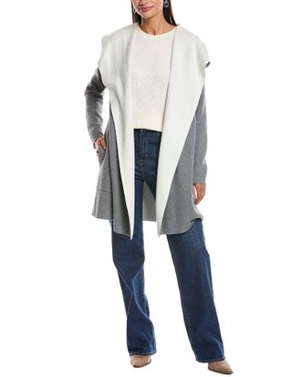 Minnie Rose Cashmere-Blend Reversible Cardigan