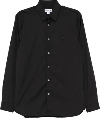 Lacoste Camicia con applicazione logo - Nero