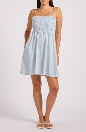 Seafolly Beach Club Linen Blend Cover-Up Dress in Powder Blue at Nordstrom Rack, Size Small