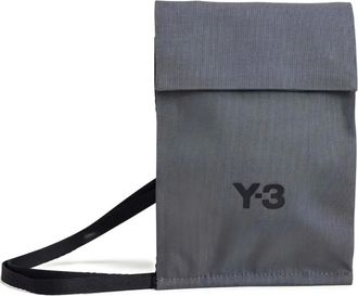 Yohji Yamamoto Pouch con stampa - Grigio