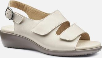 Hotter Womens Easy II Womens Extra Wide Wedge Sandals - White - Size: 7.5