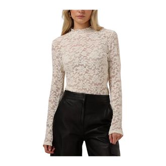 Rosemunde Delicia Turtleneck Top - Dames - Tops - Beige - Maat: L Katoen